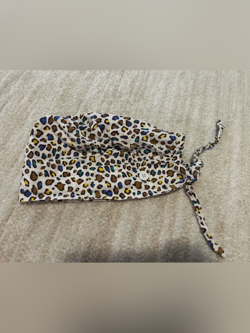 Women’s scrub cap, Multicolor Leopard Print